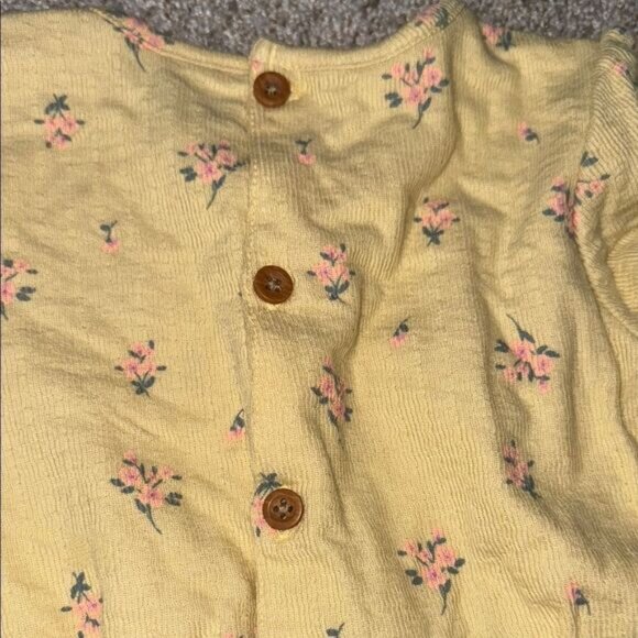 Modern moments by Gerber Yellow Floral Baby Romper - Picture 3 of 3